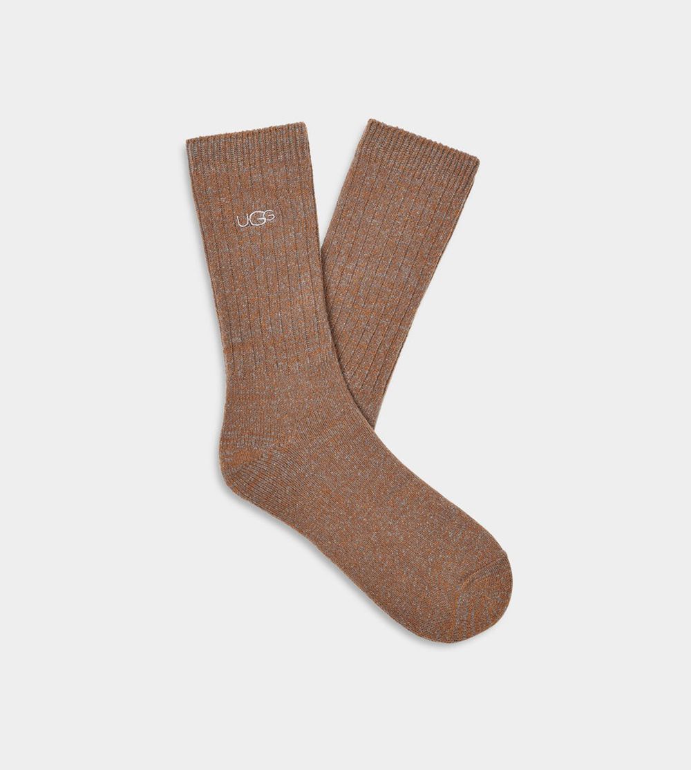 Ugg Socks Canada - Ugg Men's Trey Rib Knit Slouchy Crew Brown